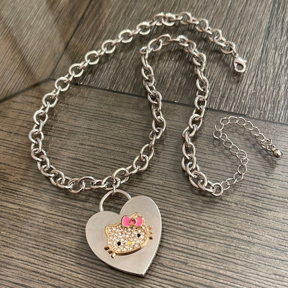 Sanrio Jewelry - Rhinestone Hello Kitty Adjustable Chain Necklace